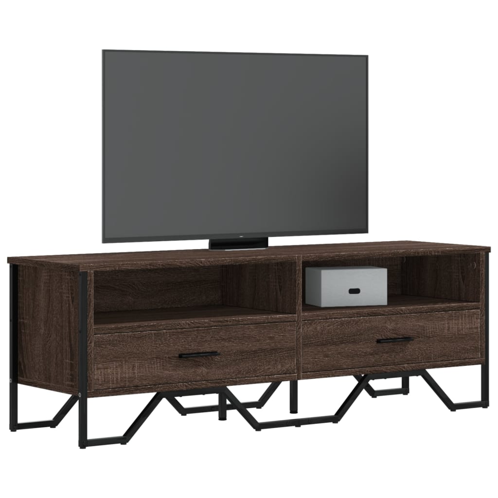 Tv-Meubel 122X34X41 Cm Bewerkt Hout Kleurig