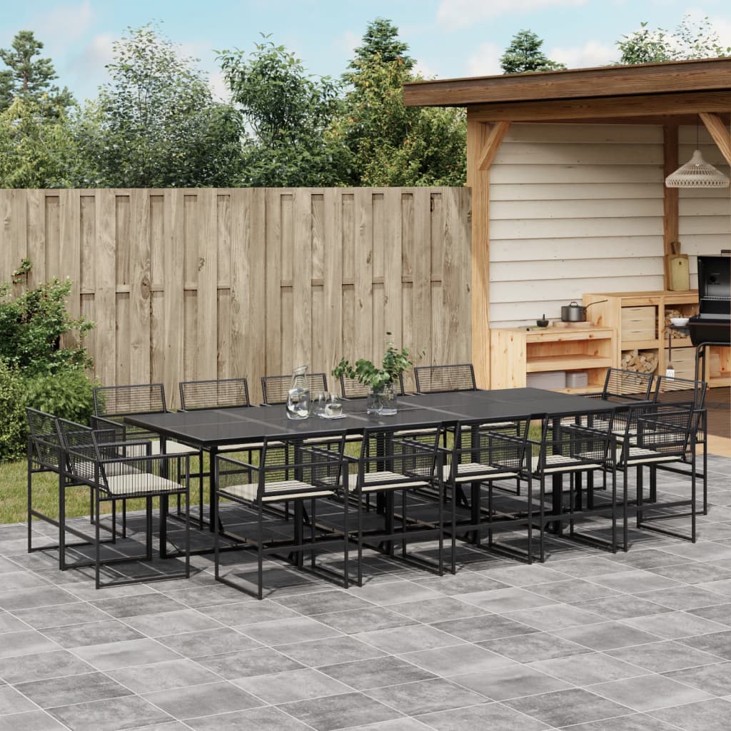 Tuinset Poly Rattan Zwart