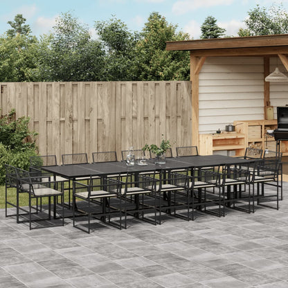 Tuinset Poly Rattan Zwart