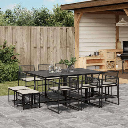 Tuinset Poly Rattan Zwart