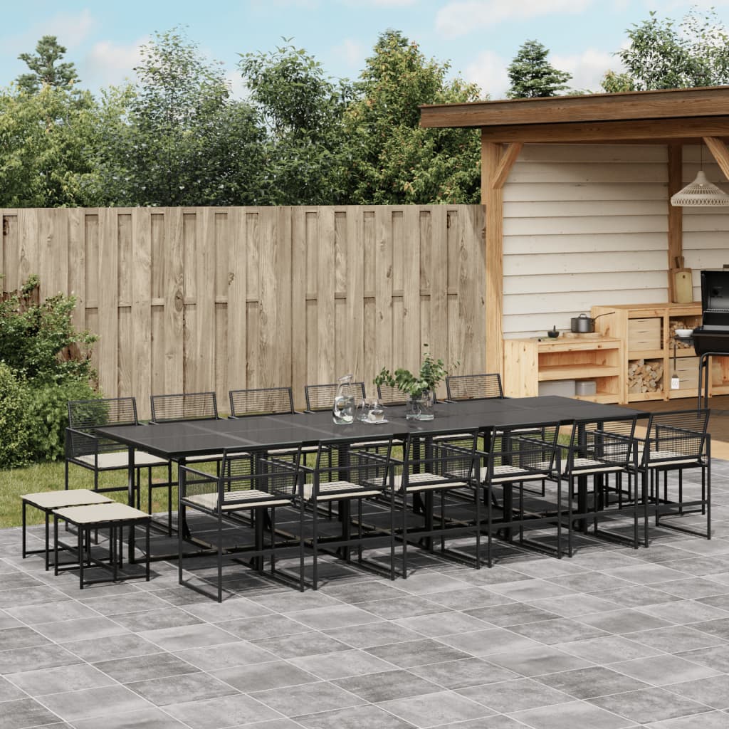 Tuinset Poly Rattan Zwart