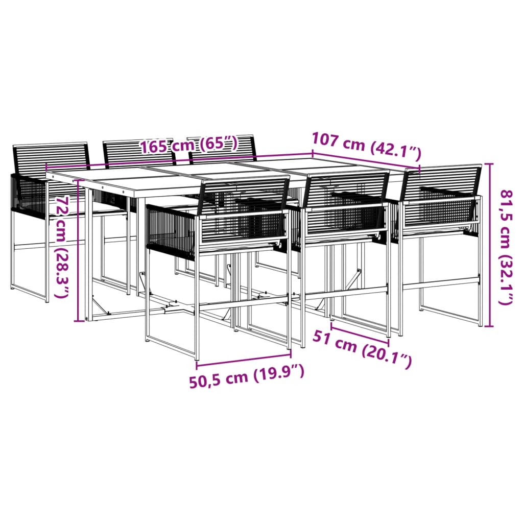 Tuinset Met Kussens Poly Rattan Zwart