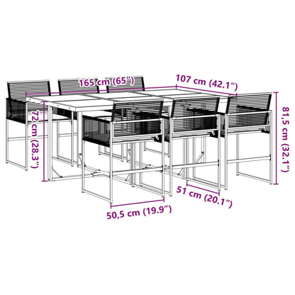 Tuinset Met Kussens Poly Rattan Zwart