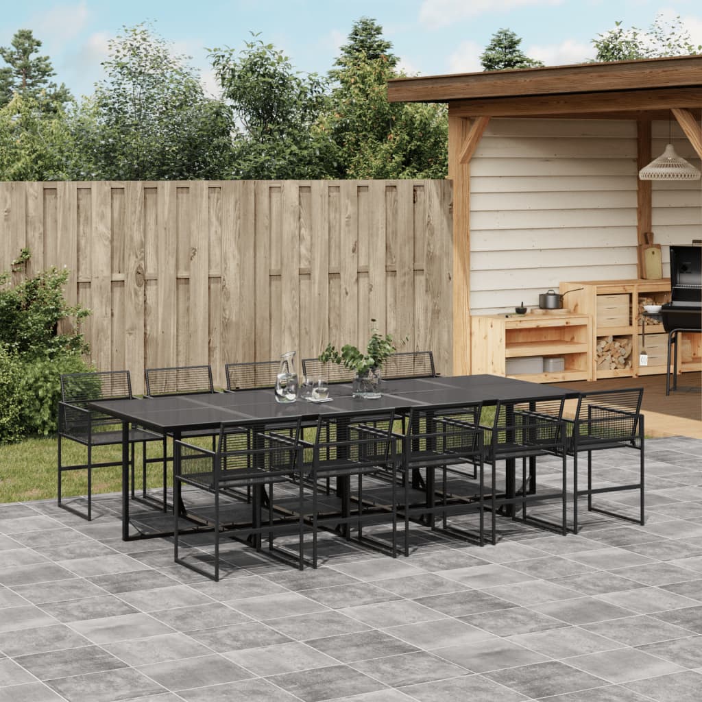 Tuinset Poly Rattan Zwart