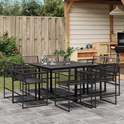 Tuinset Poly Rattan Zwart