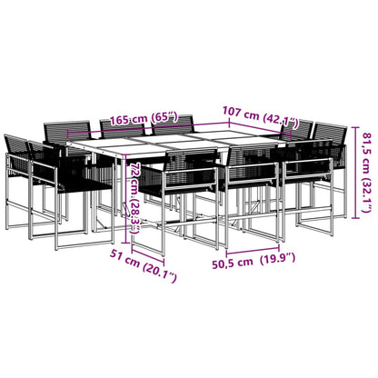 Tuinset Poly Rattan Zwart