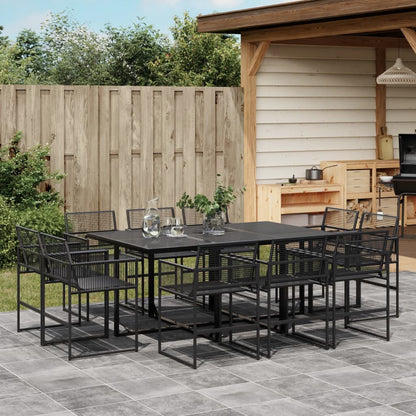 Tuinset Poly Rattan Zwart