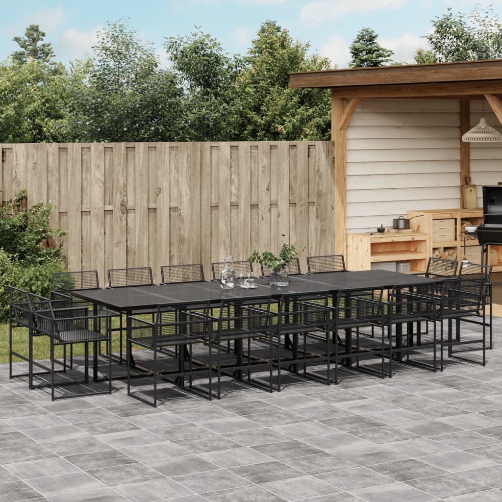 Tuinset Poly Rattan Zwart