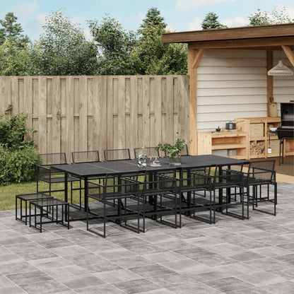 Tuinset Poly Rattan Zwart