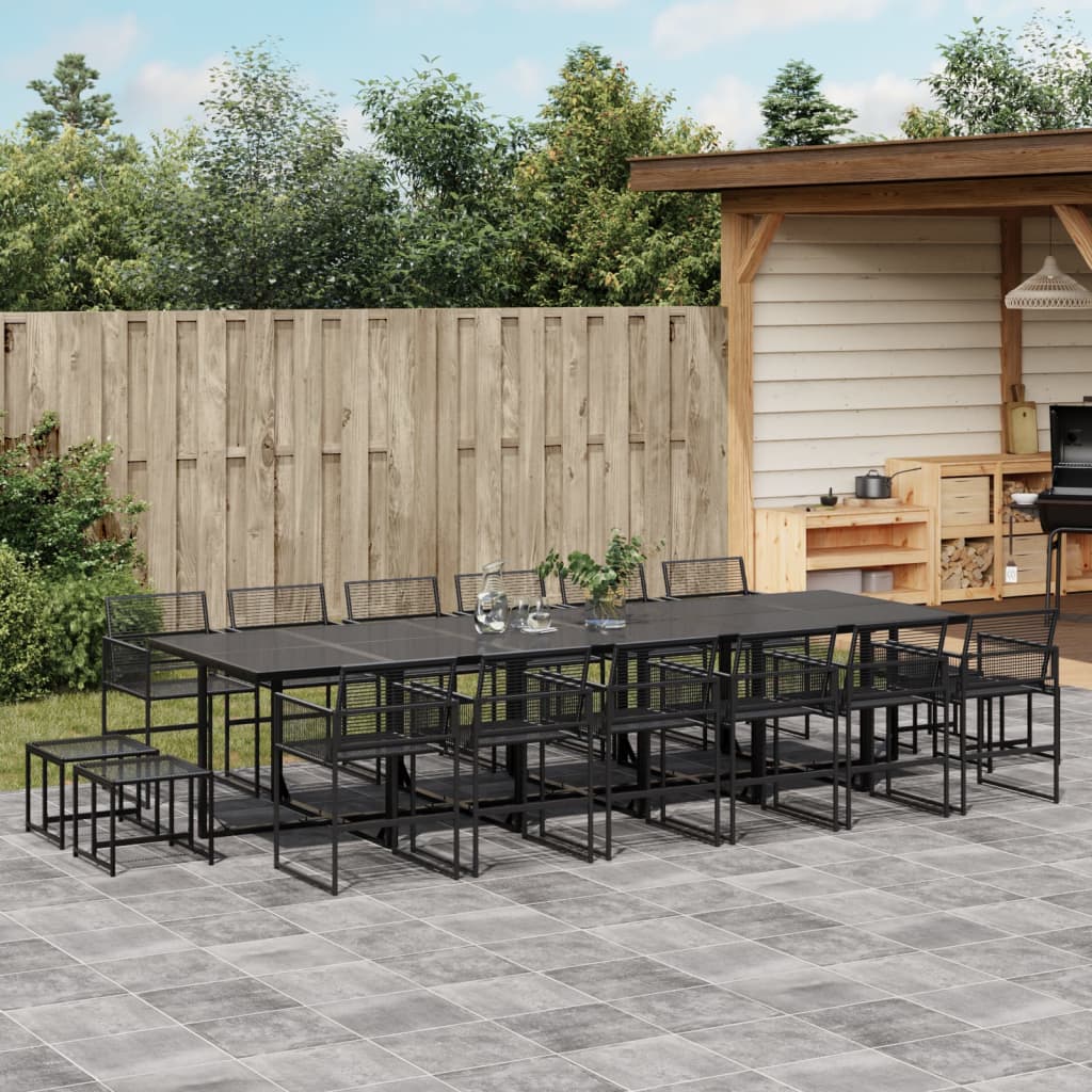 Tuinset Poly Rattan Zwart