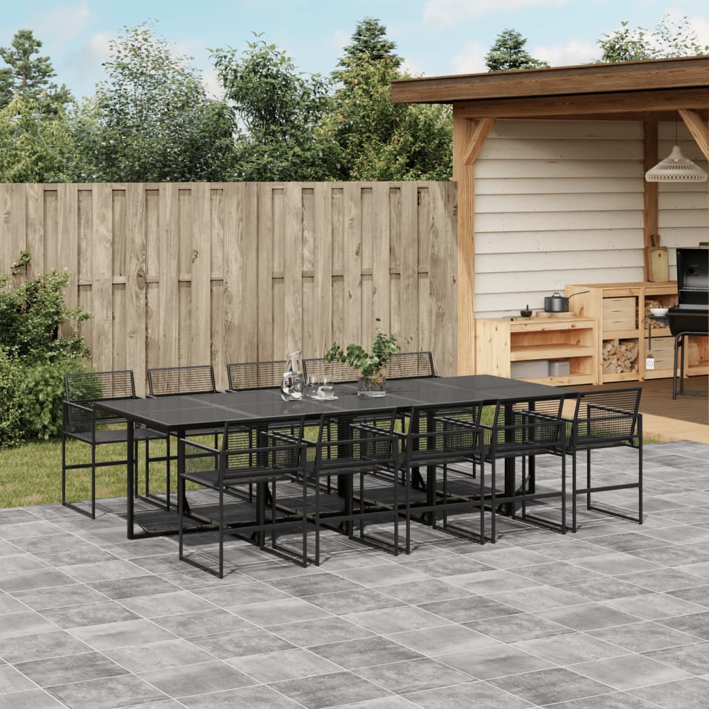 Tuinset Poly Rattan Zwart