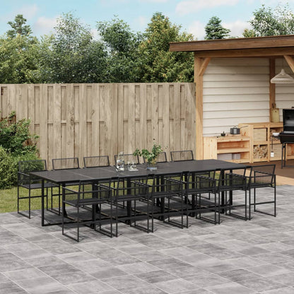 Tuinset Poly Rattan Zwart