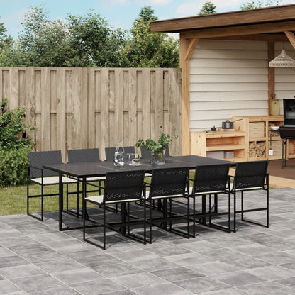 Tuinset Met Kussens Poly Rattan Zwart