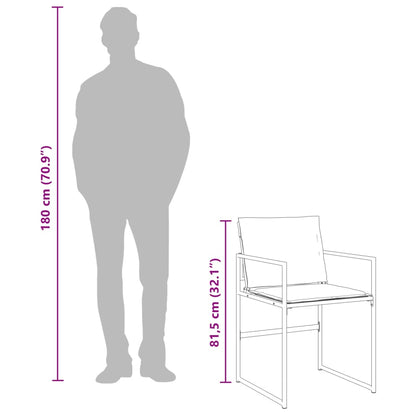 9-Delige Tuinset Met Kussens Textileen Zwart