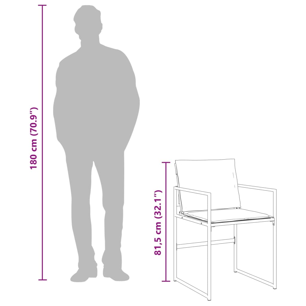 17-Delige Tuinset Met Kussens Textileen Wit