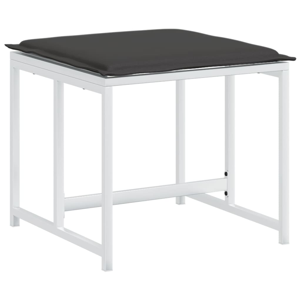 11-Delige Tuinset Met Kussens Textileen Wit