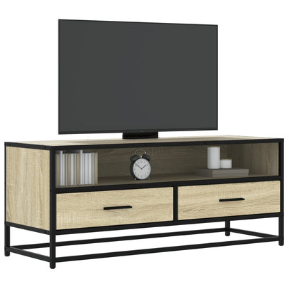 Tv-Meubel 100X34,5X40 Cm Bewerkt Hout Metaal