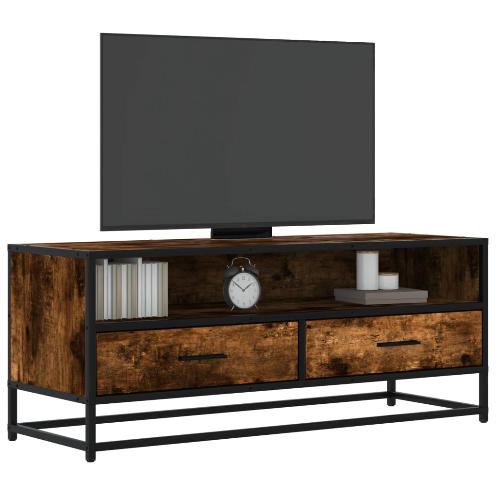 Tv-Meubel 100X34,5X40 Cm Bewerkt Hout Metaal