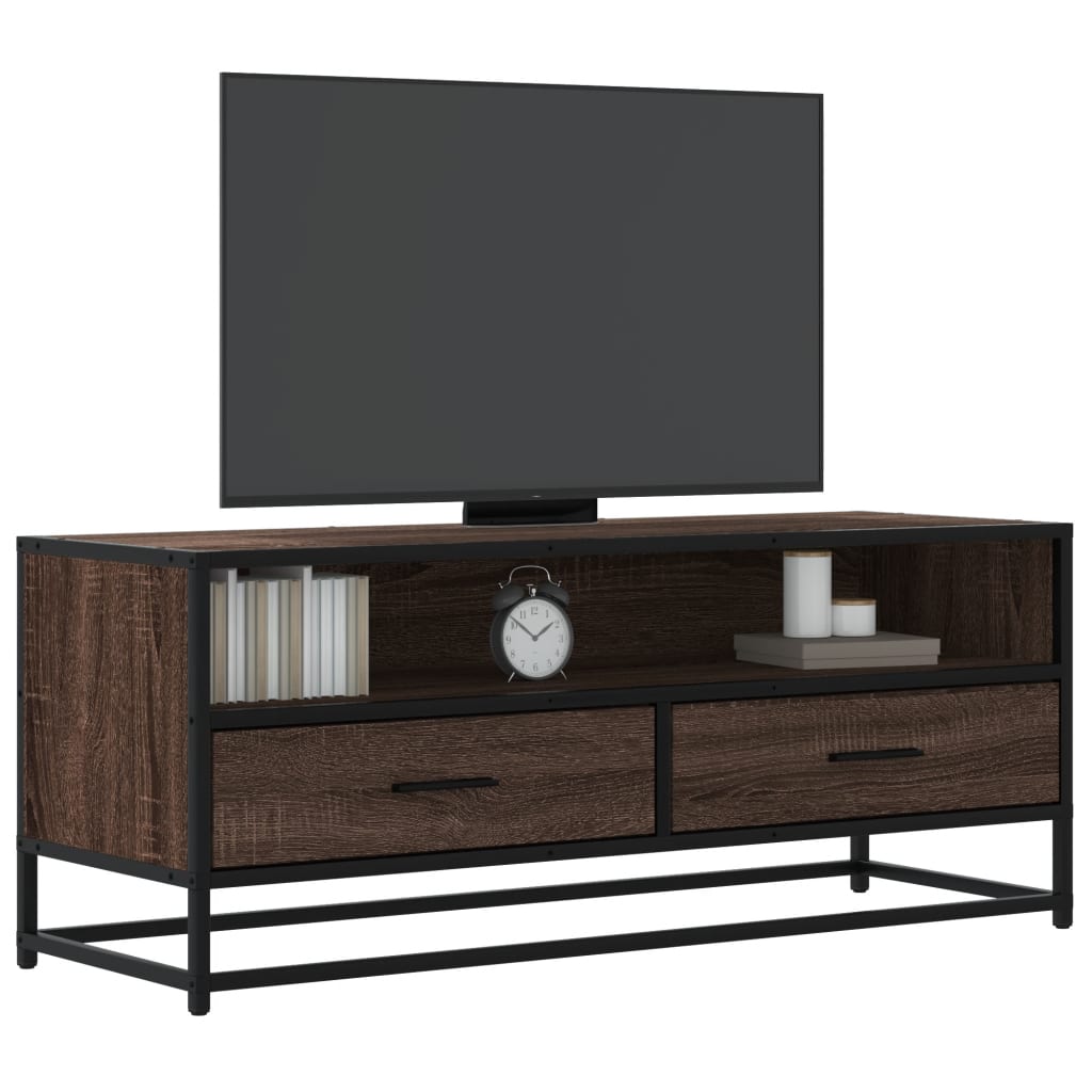 Tv-Meubel 100X34,5X40 Cm Bewerkt Hout Metaal