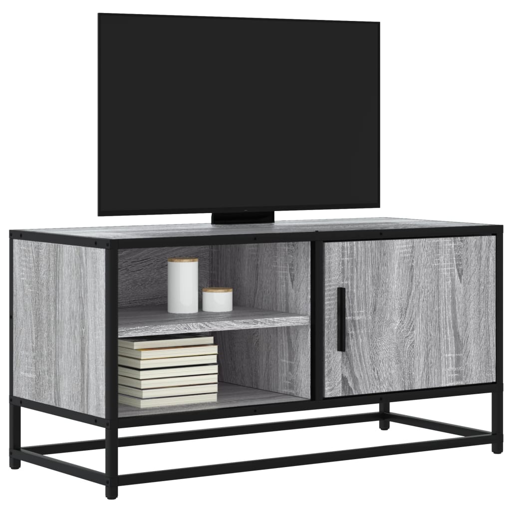 Tv-Meubel 80X34,5X40 Cm Bewerkt Hout En Metaal