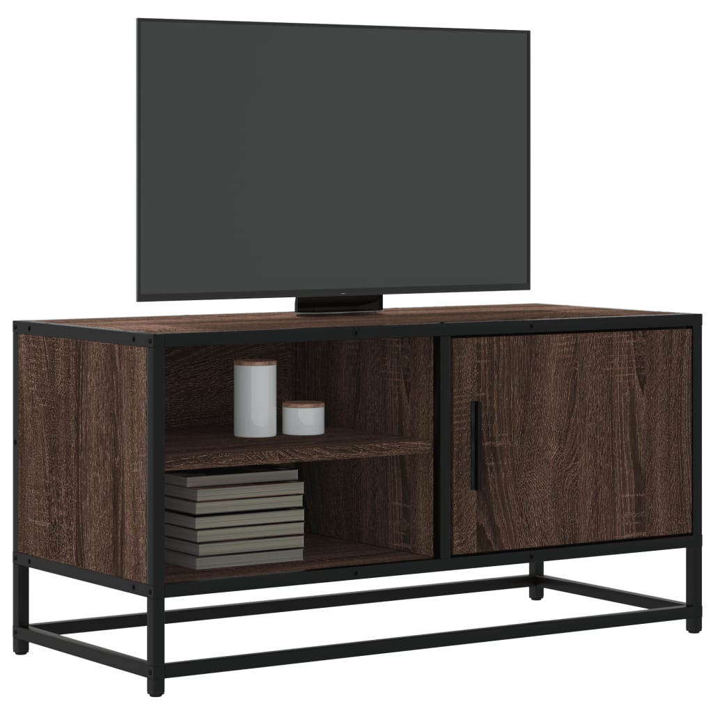 Tv-Meubel 80X34,5X40 Cm Bewerkt Hout En Metaal