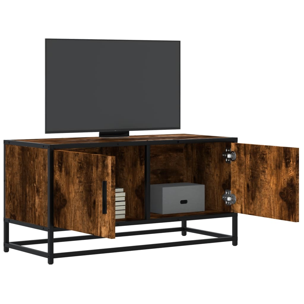 Tv-Meubel 80X34,5X40 Cm Bewerkt Hout Metaal