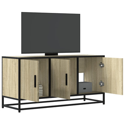 Tv-Meubel 100X35X50 Cm Bewerkt Hout Metaal