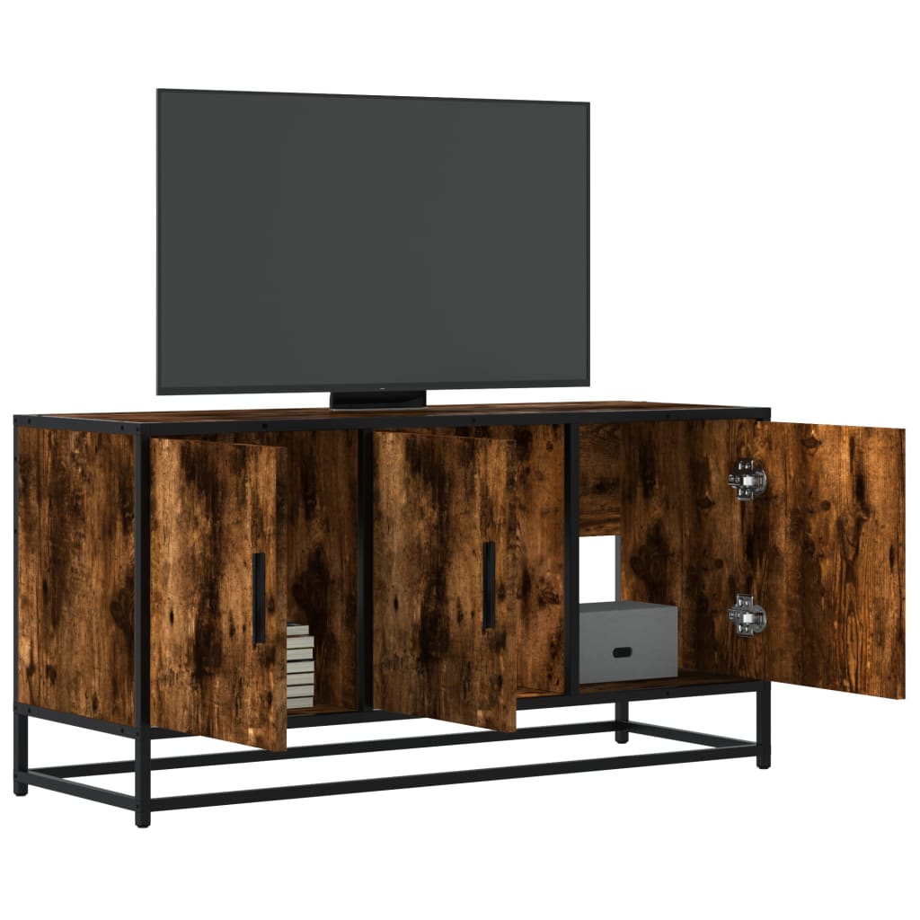 Tv-Meubel 100X35X50 Cm Bewerkt Hout Metaal