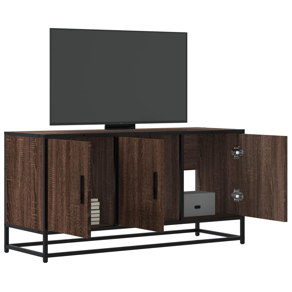 Tv-Meubel 100X35X50 Cm Bewerkt Hout Metaal