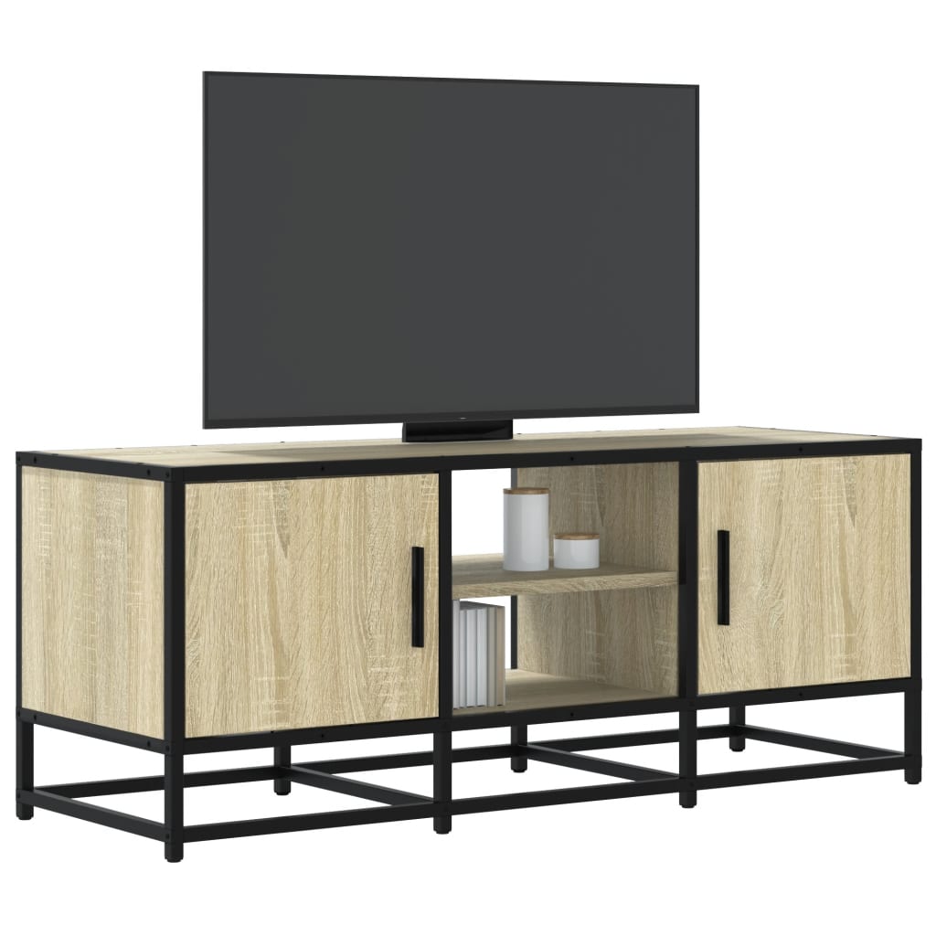 Tv-Meubel 120X35X41 Cm Bewerkt Hout En Metaal