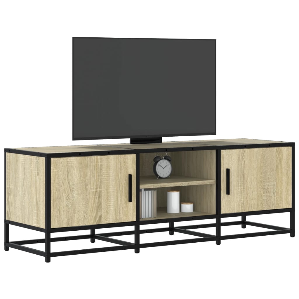 Tv-Meubel 120X35X41 Cm Bewerkt Hout En Metaal