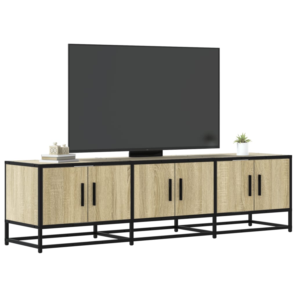 Tv-Meubel 150X35X41 Cm Bewerkt Hout En Metaal