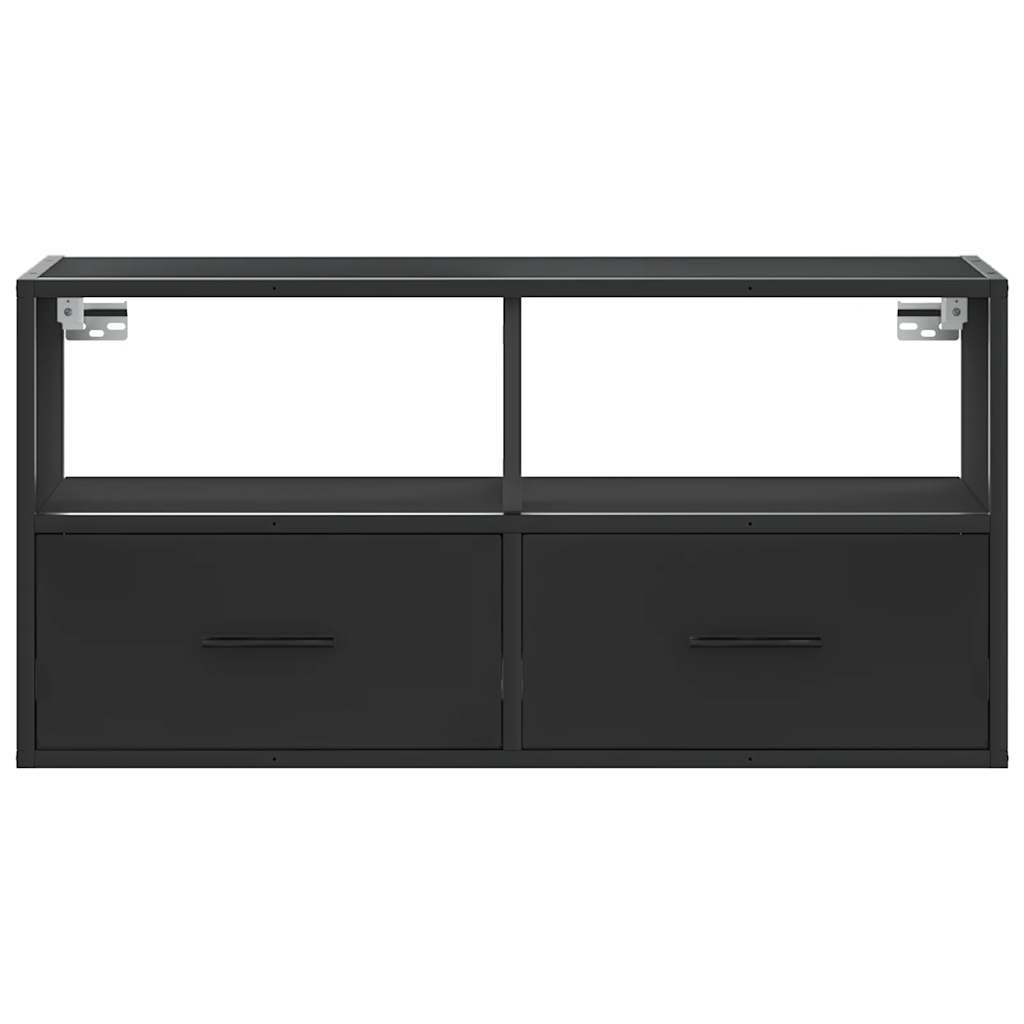 Tv-Meubel 80X31X39,5 Cm Bewerkt Hout En Metaal