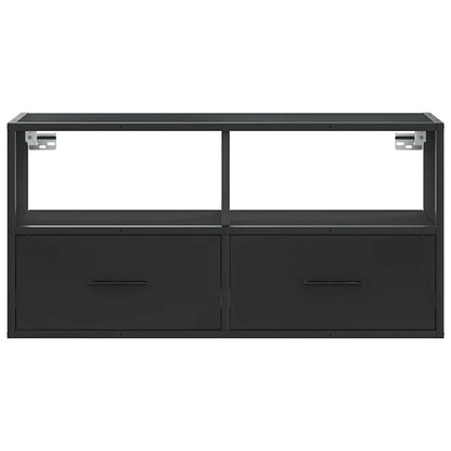 Tv-Meubel 80X31X39,5 Cm Bewerkt Hout En Metaal