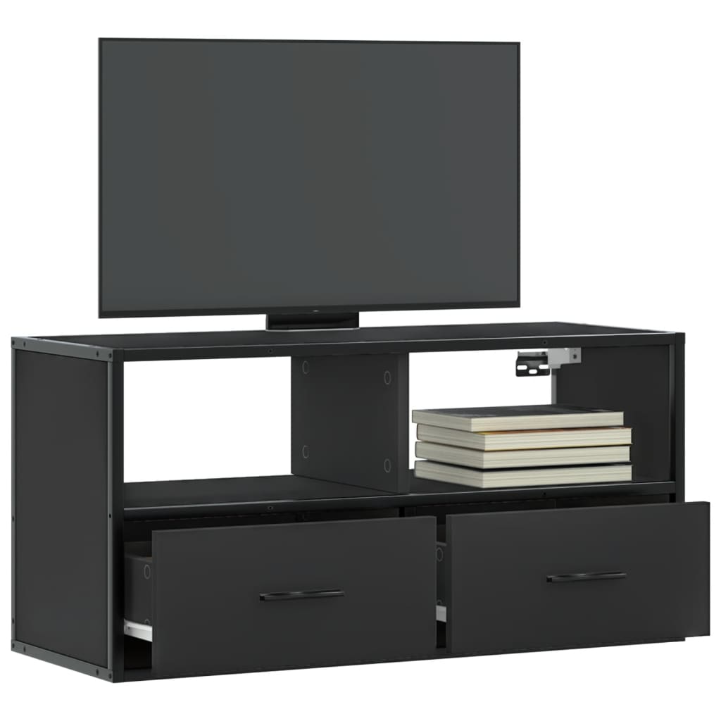 Tv-Meubel 80X31X39,5 Cm Bewerkt Hout En Metaal