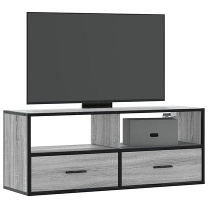 Tv-Meubel 80X31X39,5 Cm Bewerkt Hout En Metaal