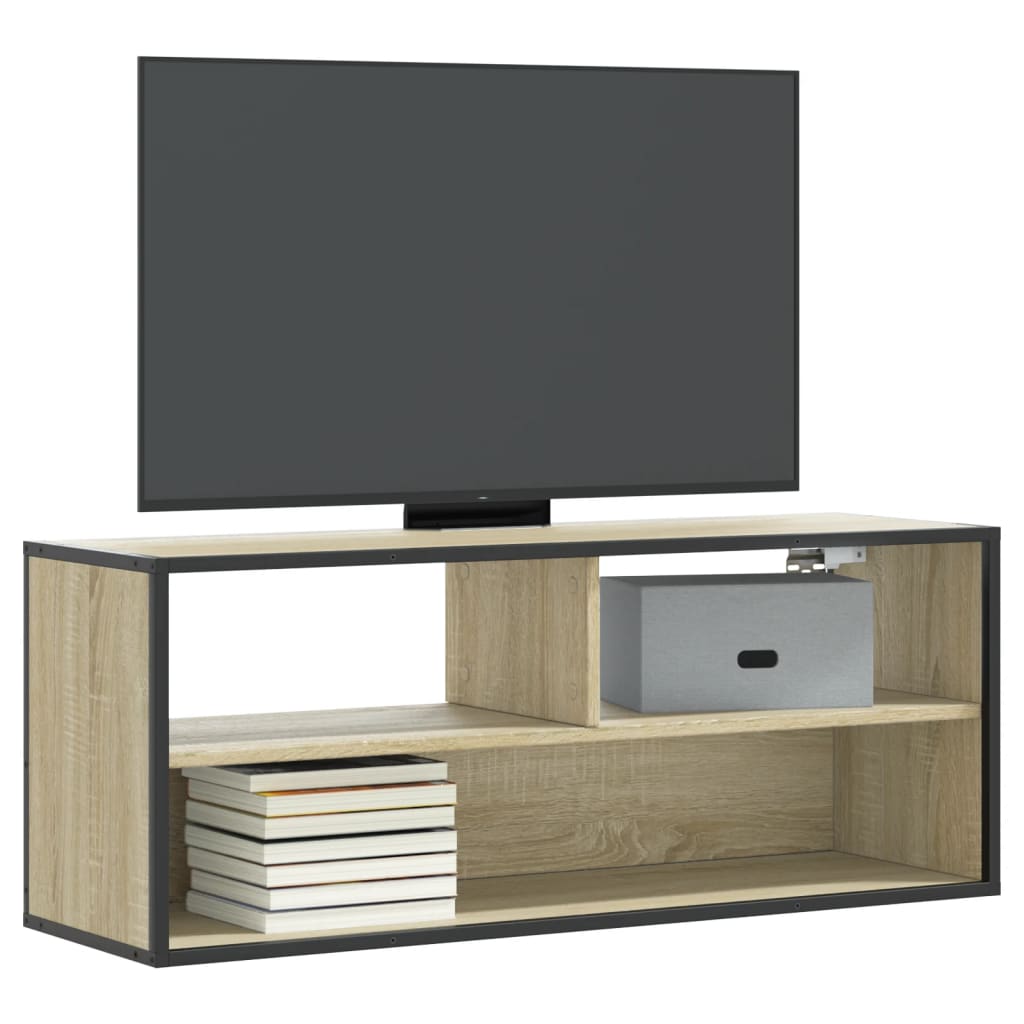 Tv-Meubel 60X31X39,5Cm Bewerkt Hout Metaal Kleurig