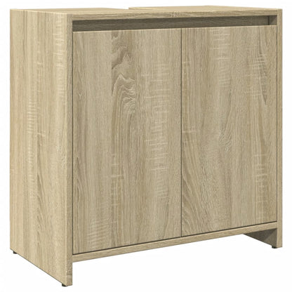 Wastafelkast 60X33X60 Cm Bewerkt Hout Sonoma Eikenkleurig