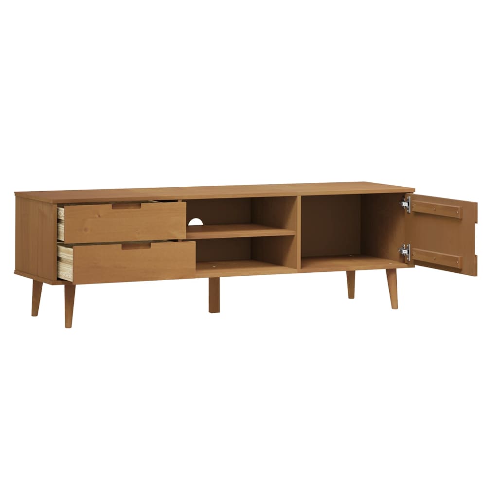 Tv-Meubel Molde 158X40X49 Cm Massief Grenenhout