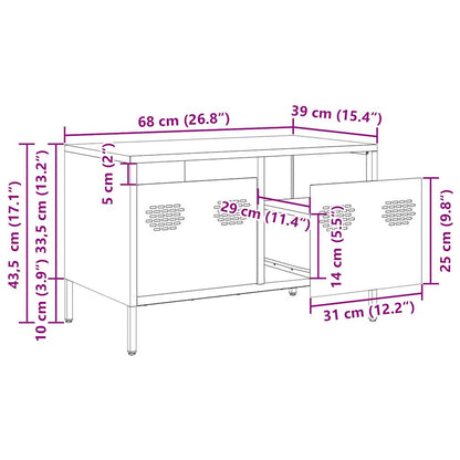 Tv-Meubel 68X39X43,5 Cm Koudgewalst Staal