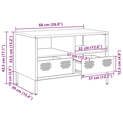 Tv-Meubel 68X39X43,5 Cm Koudgewalst Staal