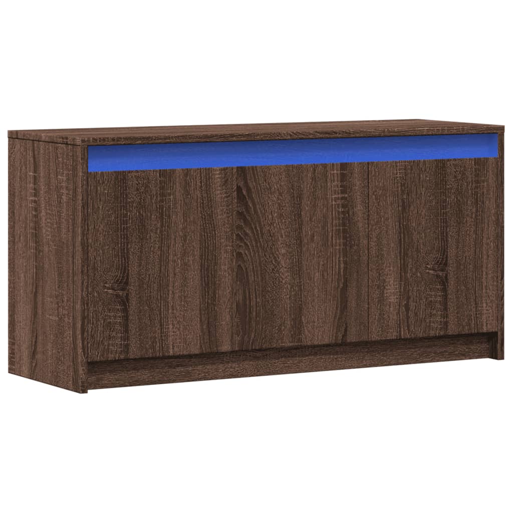 Tv-Meubel Met Led 100X34X50 Cm Bewerkt Hout Ig