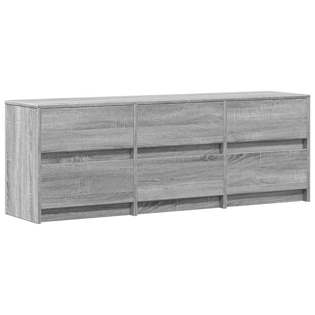 Tv-Meubel Met Led 140X34X50 Cm Bewerkt Hout Eiken