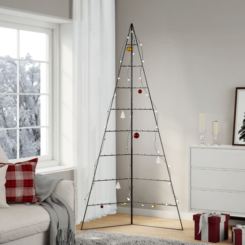 Kerstdecoratie Kerstboom Metaal Zwart