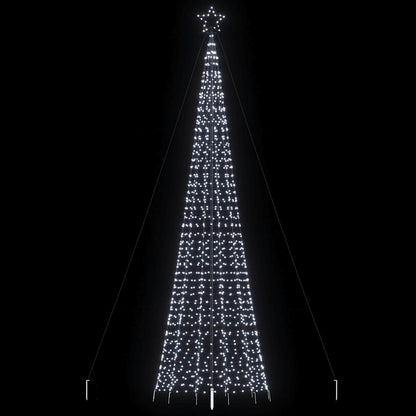 Led-Kerstboom Met Spikes 1534 Leds Koud Wit Koudwit