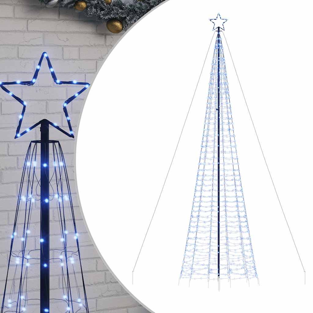 Led-Kerstboom Met Spikes 1534 Leds Blauw