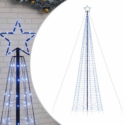 Led-Kerstboom Met Spikes 1534 Leds Blauw