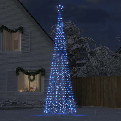 Led-Kerstboom Met Spikes 1534 Leds Blauw