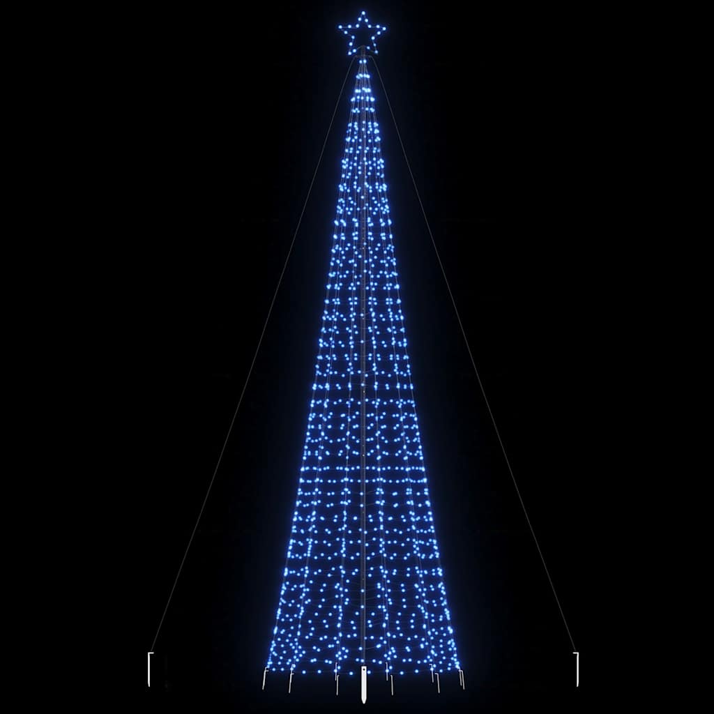 Led-Kerstboom Met Spikes 1534 Leds Blauw