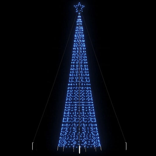 Led-Kerstboom Met Spikes 1534 Leds Blauw
